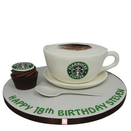 Coffee Cup Design Cake